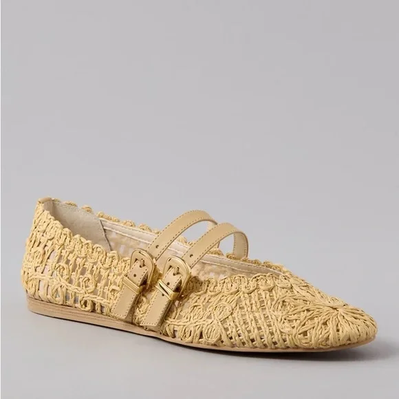 Dolce Vita Baylee Sunflower macrame flats ballet - Picture 1 of 8